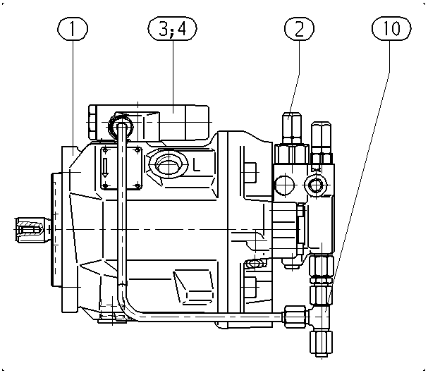 A A10V O 45 FHD /31R-PUC61N00 — Drawing