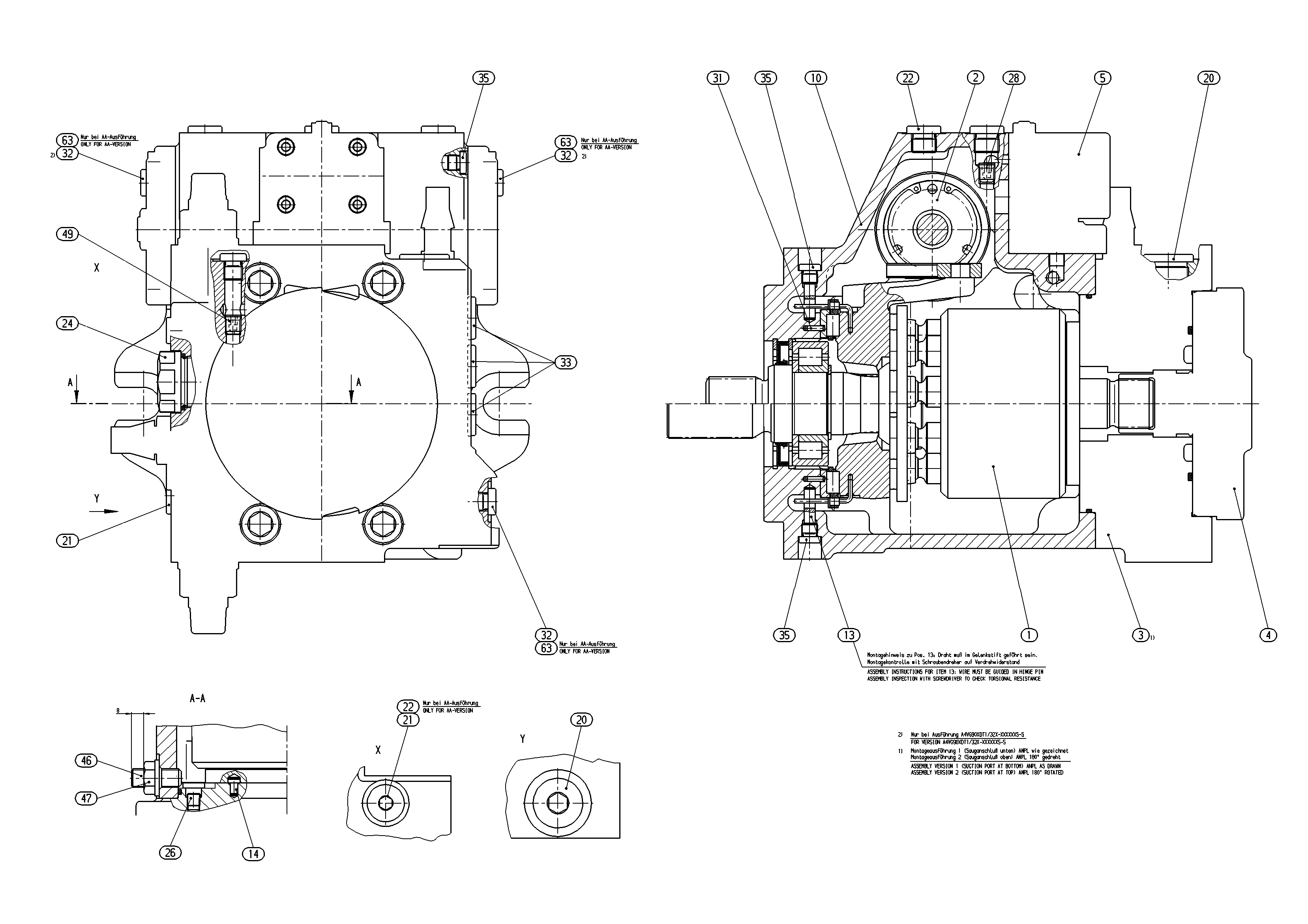A4VG90EP2D1/32R-NZX02F041SH-S — Drawing