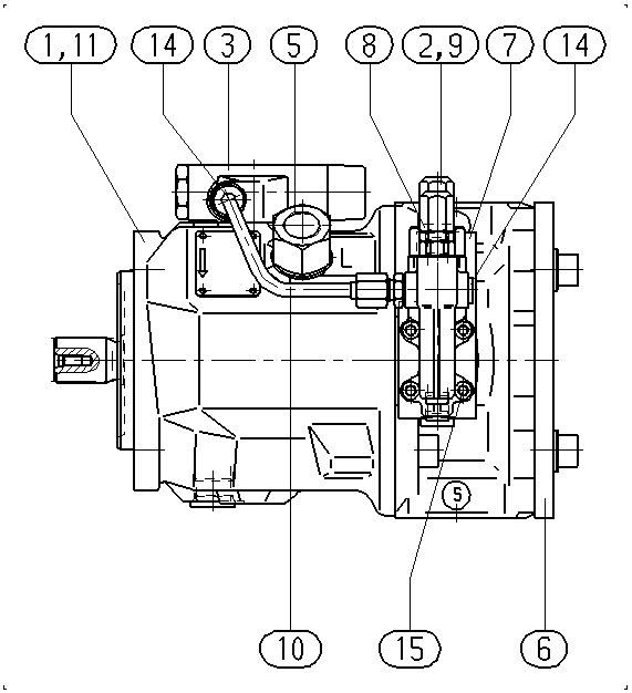 A A10V O 45 DFLR/31R-PSC12K68 -SO626 — Drawing
