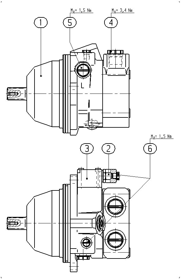 A A10V E 45 HZ /52W1-VRF66N000 -S1442 — Drawing