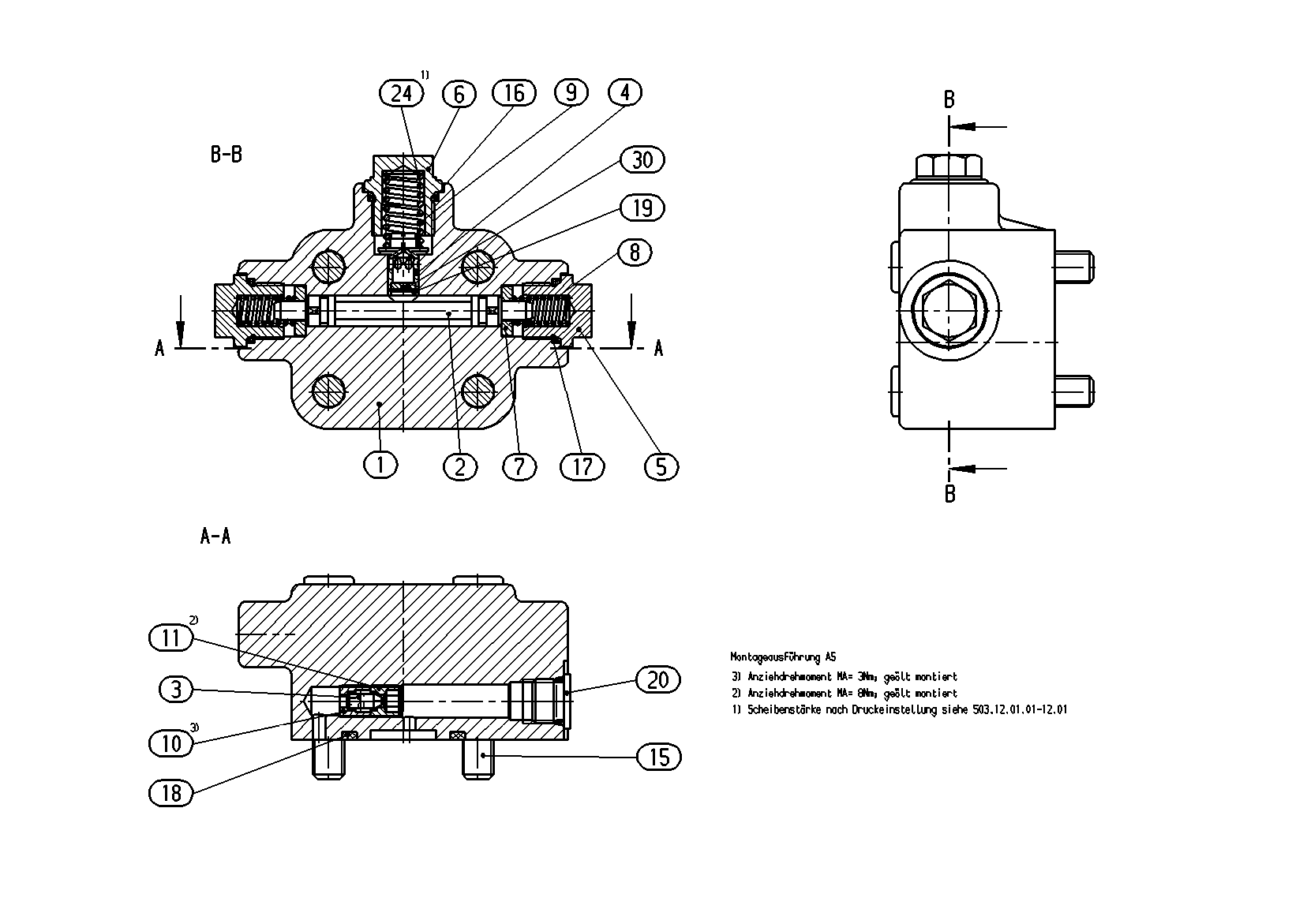 FLUSH/BOOST PRESSURE VALVE — Drawing
