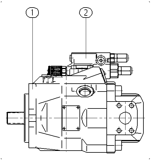 A A10V O 60 DFR1/52L-VWC12N00 -S1555 — Drawing