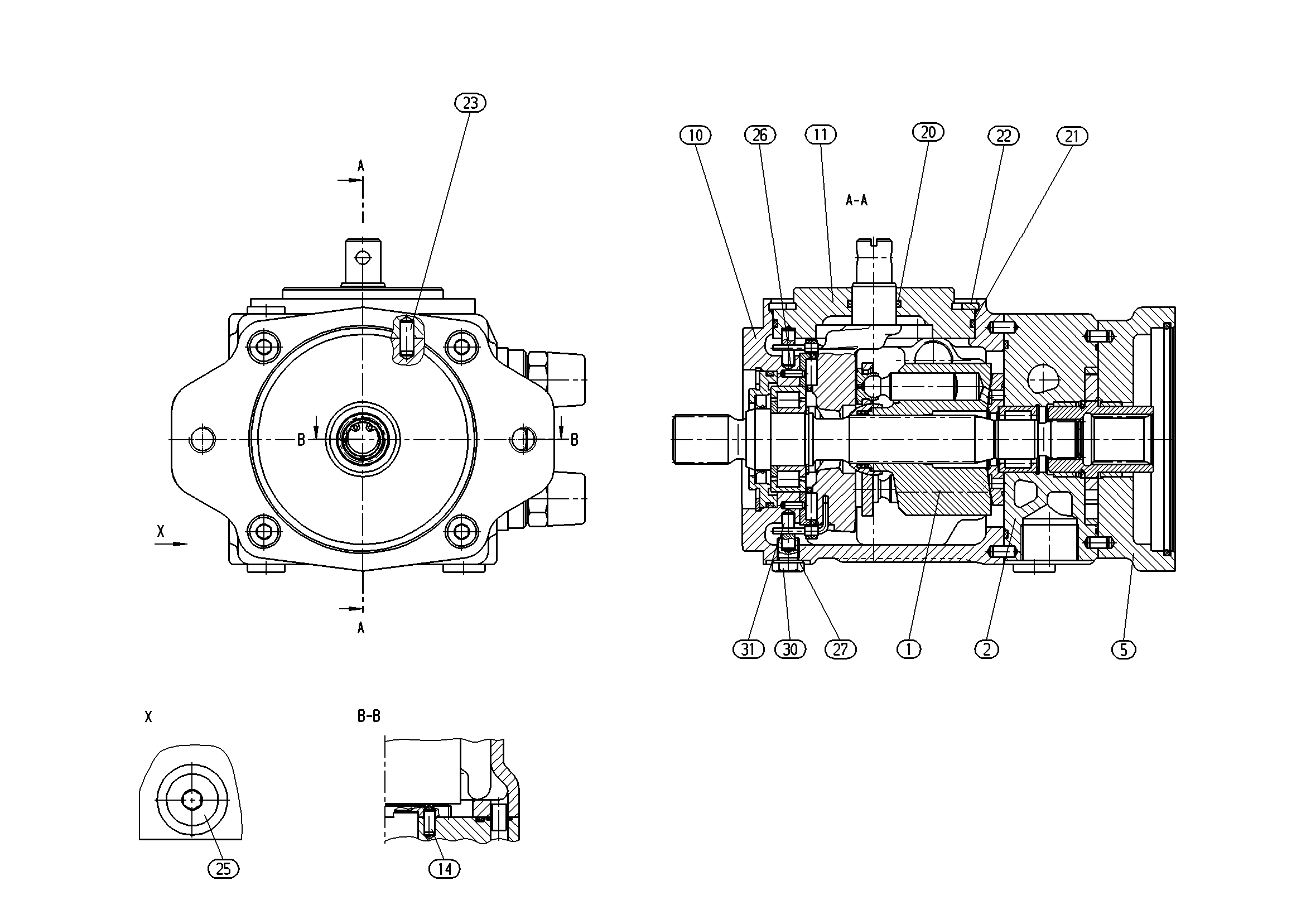 A11VG19MD1/10R-PSC16F021S-S — Drawing