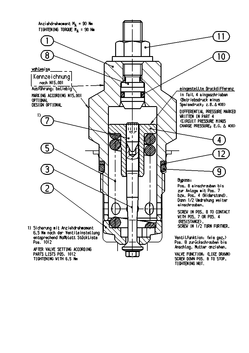 PRESSURE RELIEF VALVE — Drawing