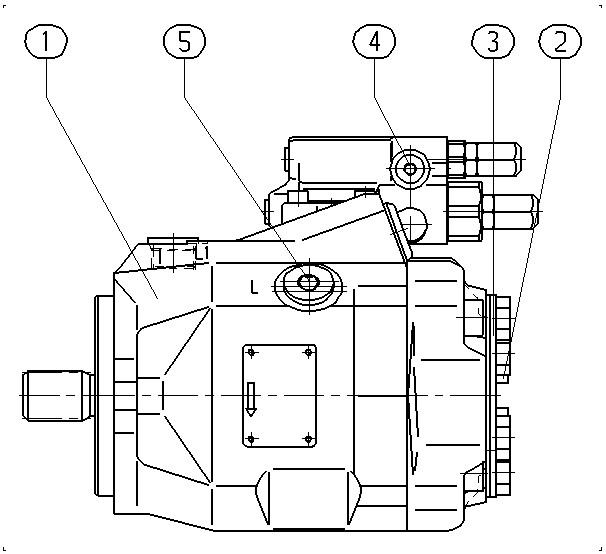 AL A10V O 45 DFR1/52R-PSC11N00 -SO615 — Drawing