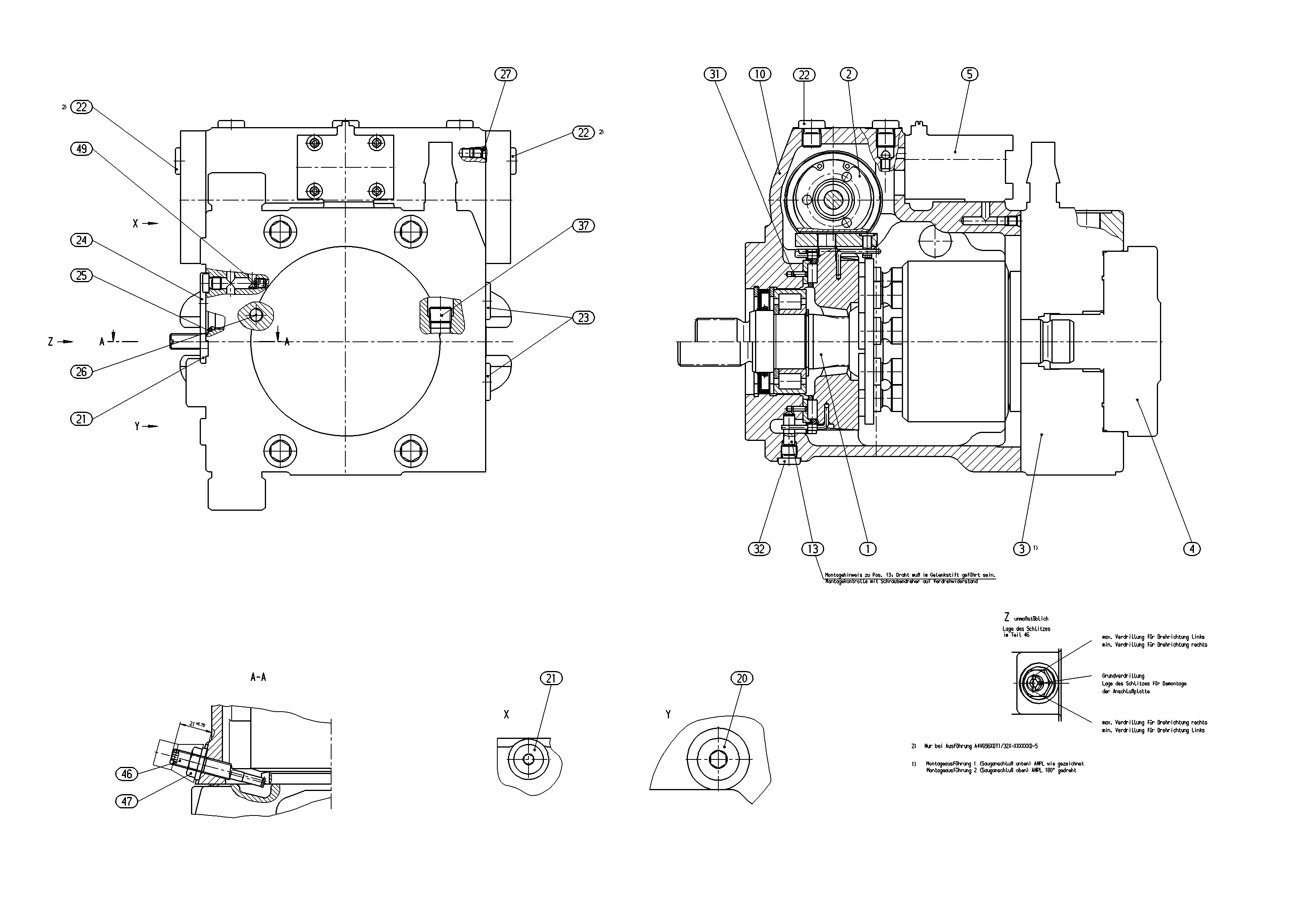 AXIAL-PISTON PUMP — Drawing