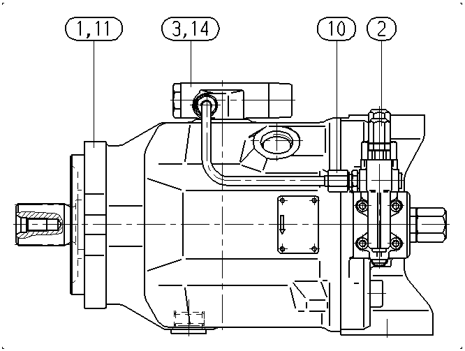 AAA10VSO100DFLR/31R-PSC62N00-SO160 — Drawing
