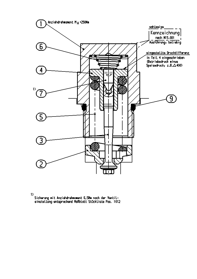 PRESSURE RELIEF VALVE — Drawing