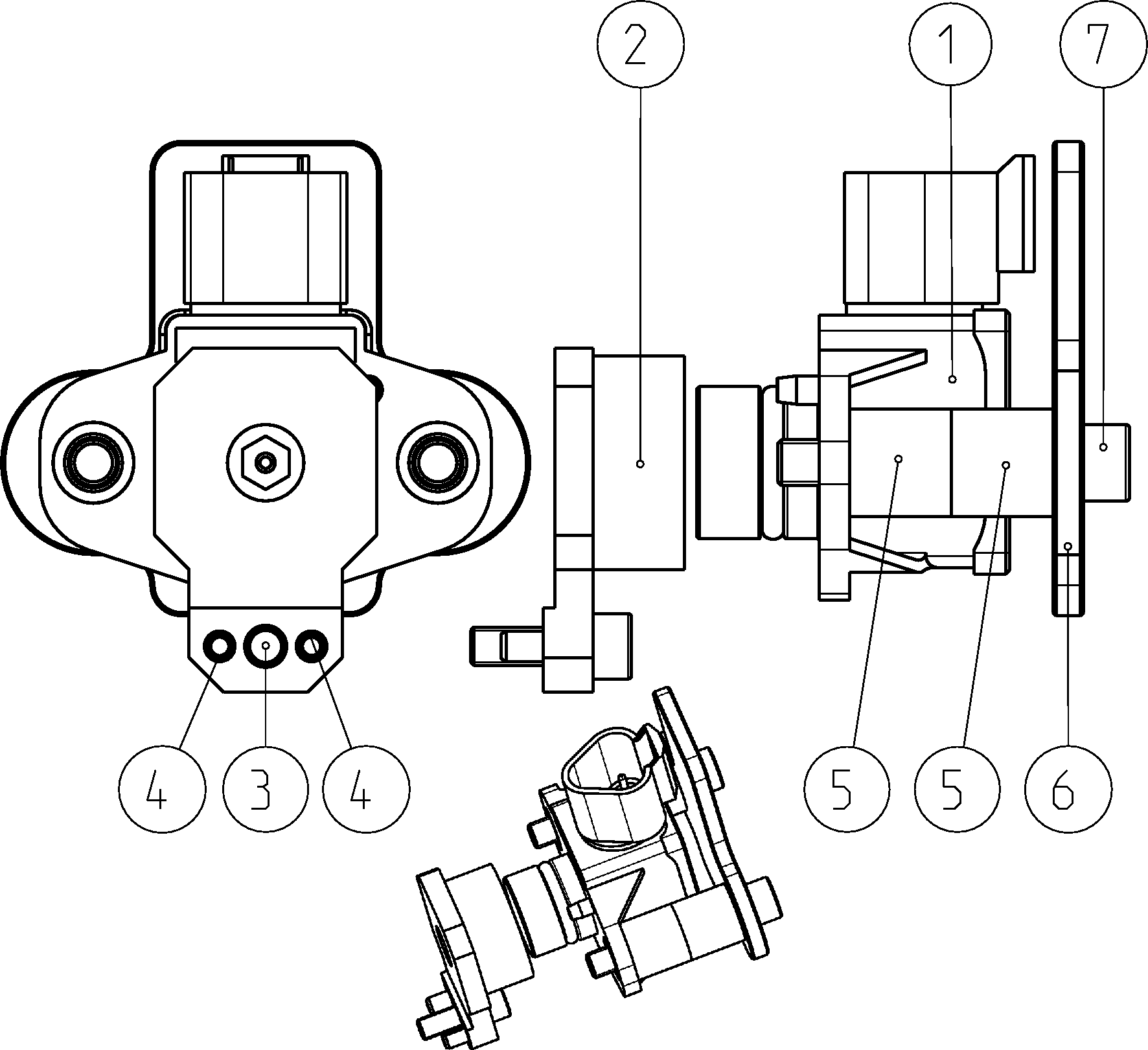 SWIVEL ANGLE SENSOR — Drawing