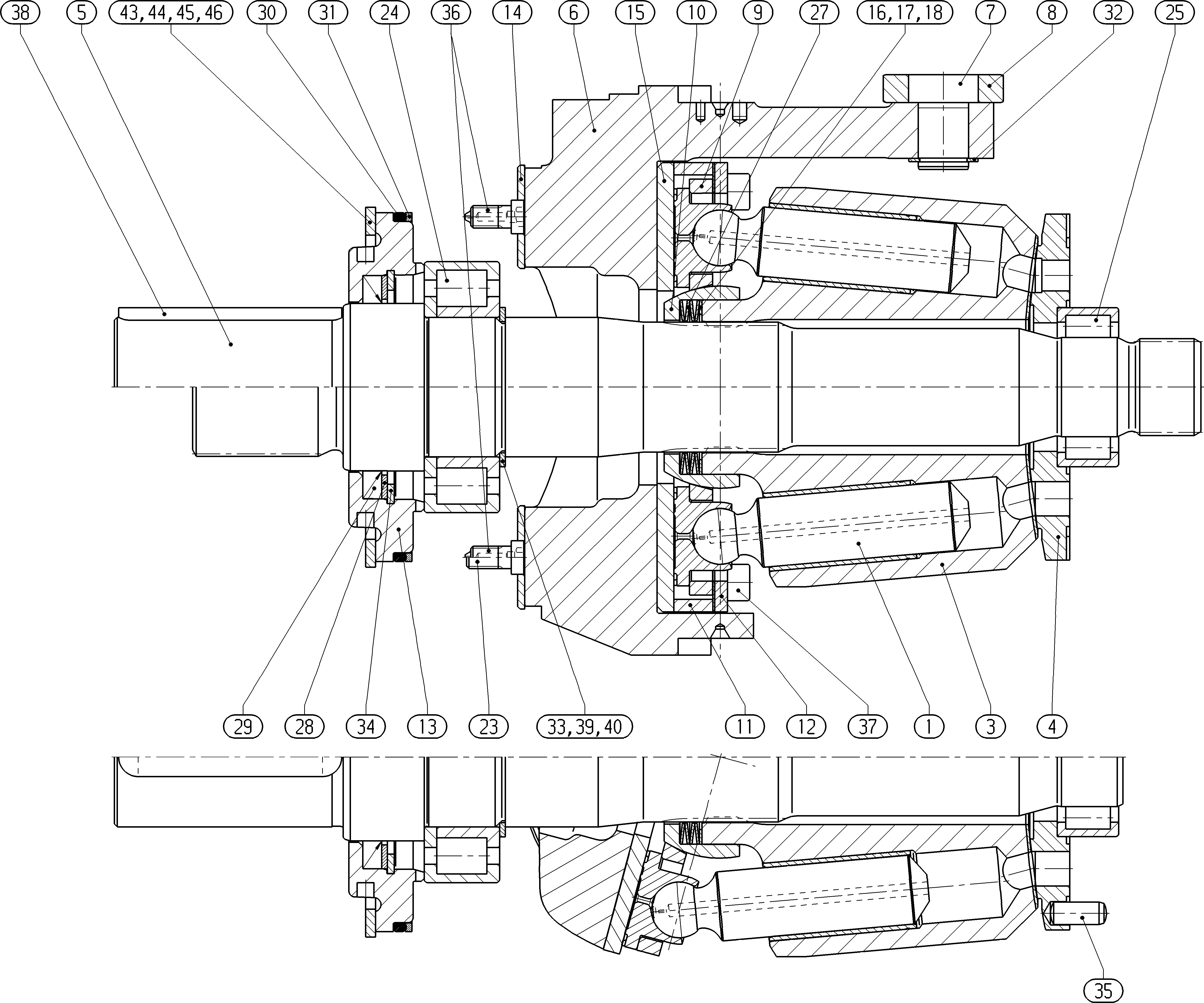 TW A4VSO 125 M/22R-PPBN00 — Drawing