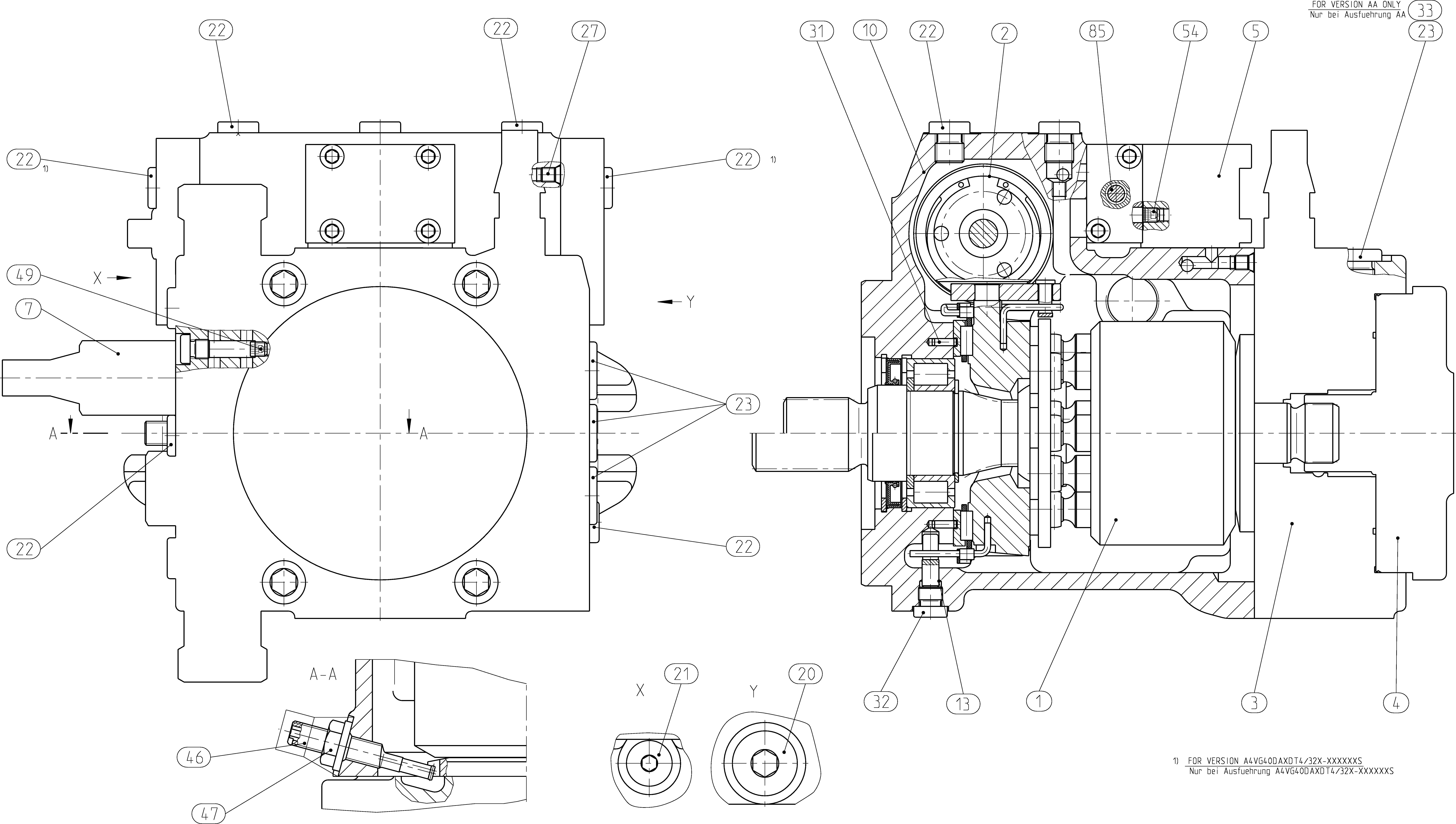 AA4VG40DA1D8/32R-NSC52F005SH-S — Drawing