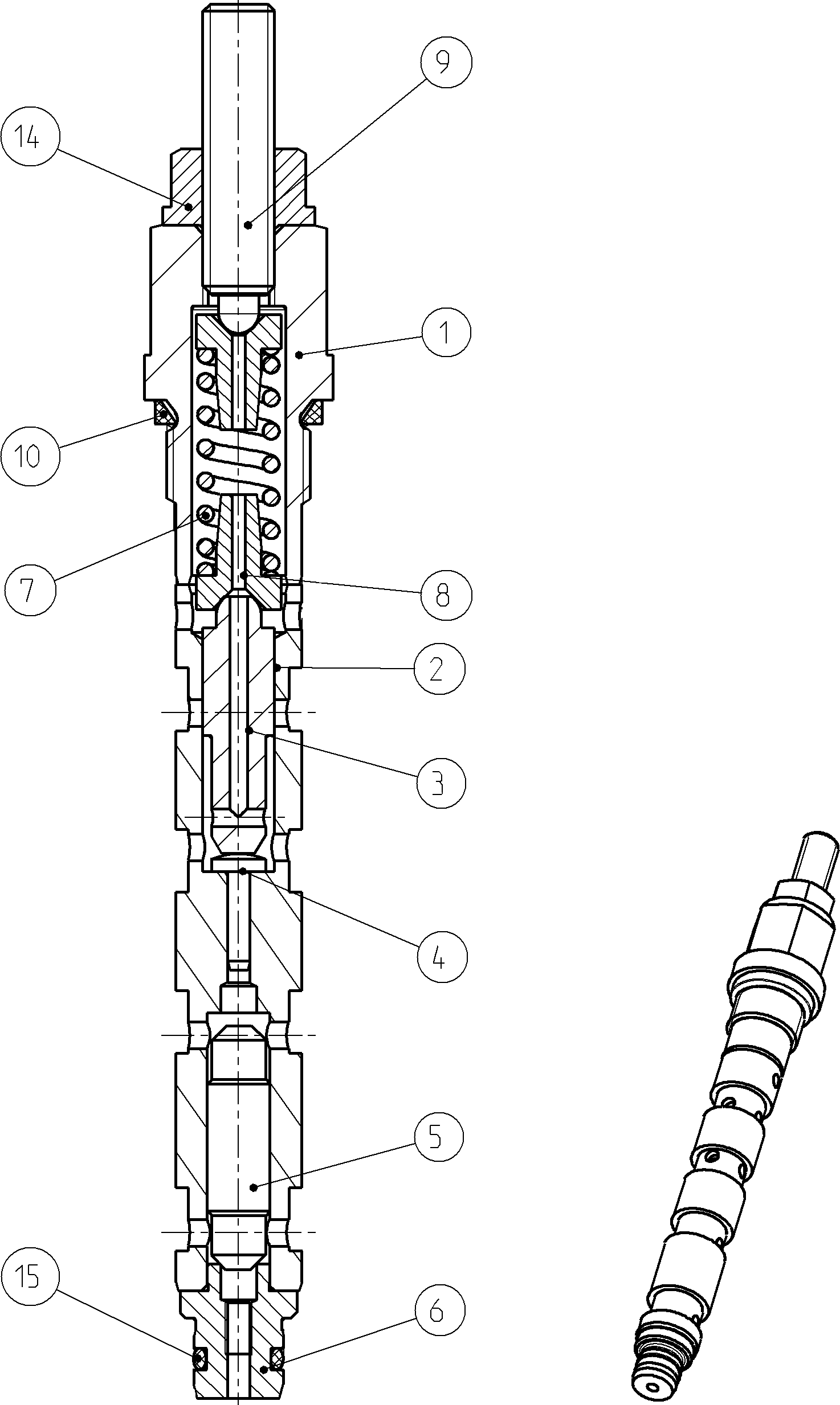 PRESSURE CUT-OFF VALVE — Drawing