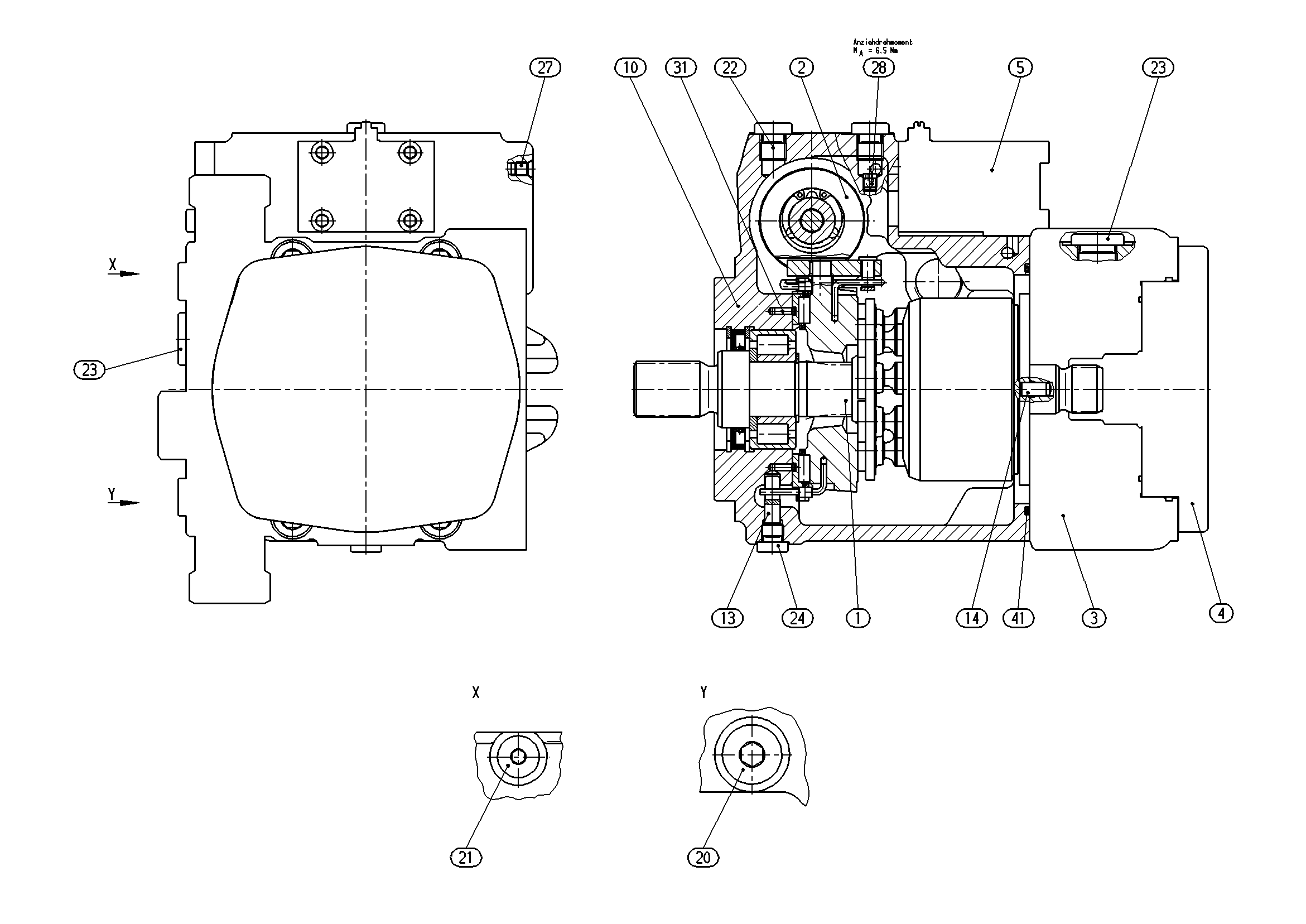 AXIAL-PISTON PUMP — Drawing