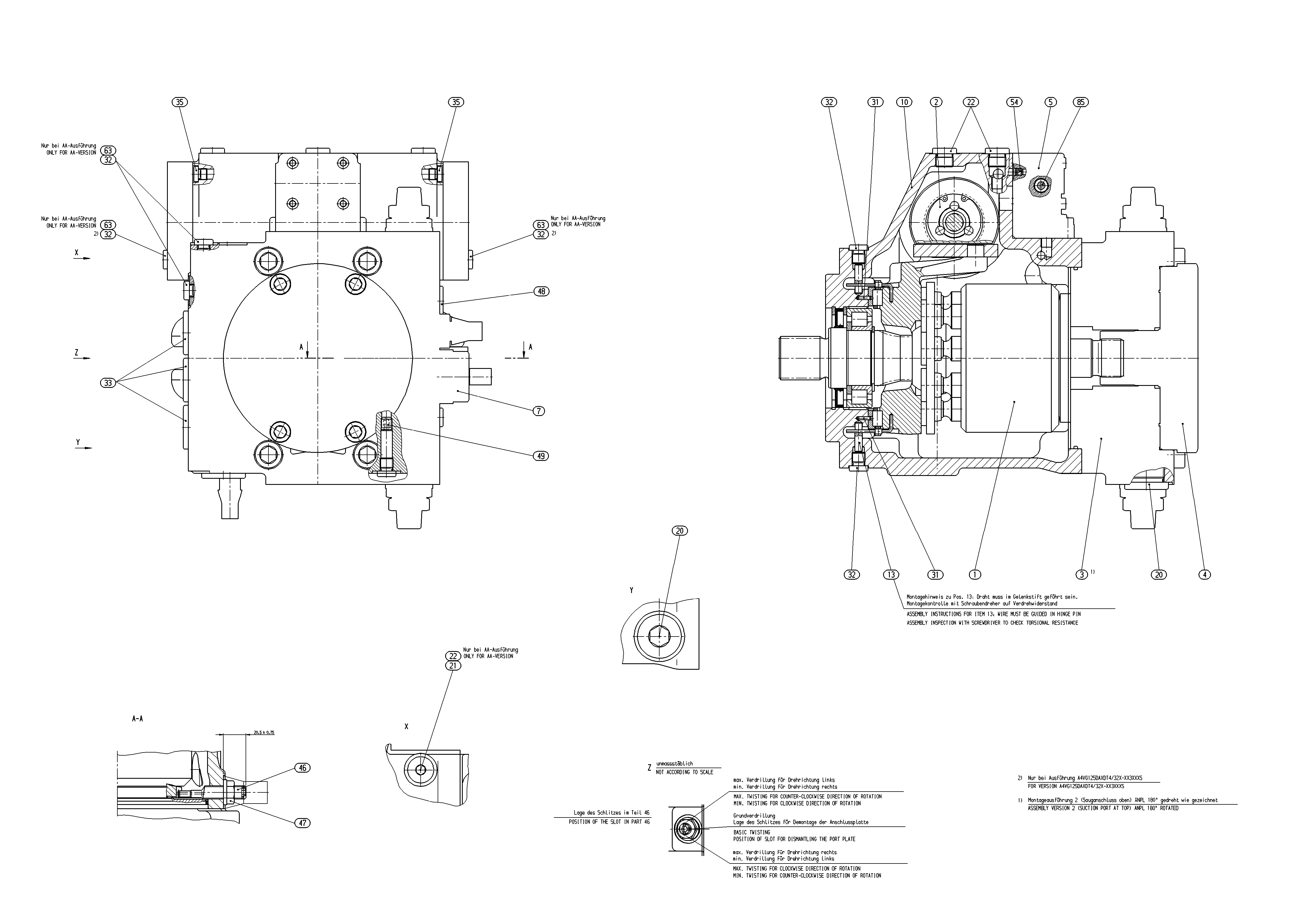 A4VG125DA2D8/32R-NZF03F071SH-S — Drawing