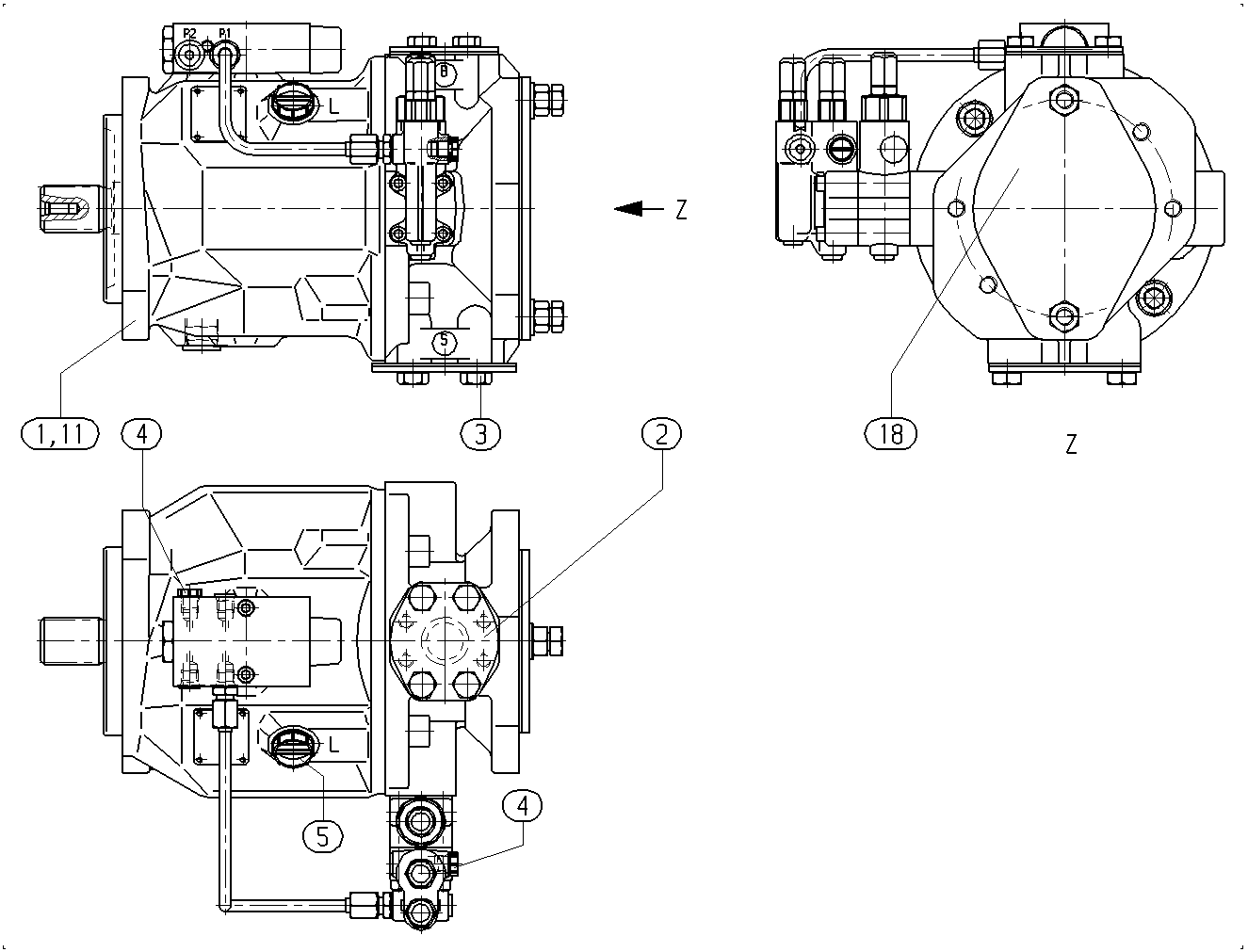ALA10VO71DFSR/31R-VSC62K68-S1466 — Drawing
