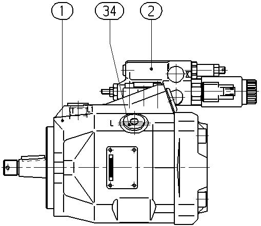 A A10V O 45ED 72/52L-VCC11N00P -S1457 — Drawing