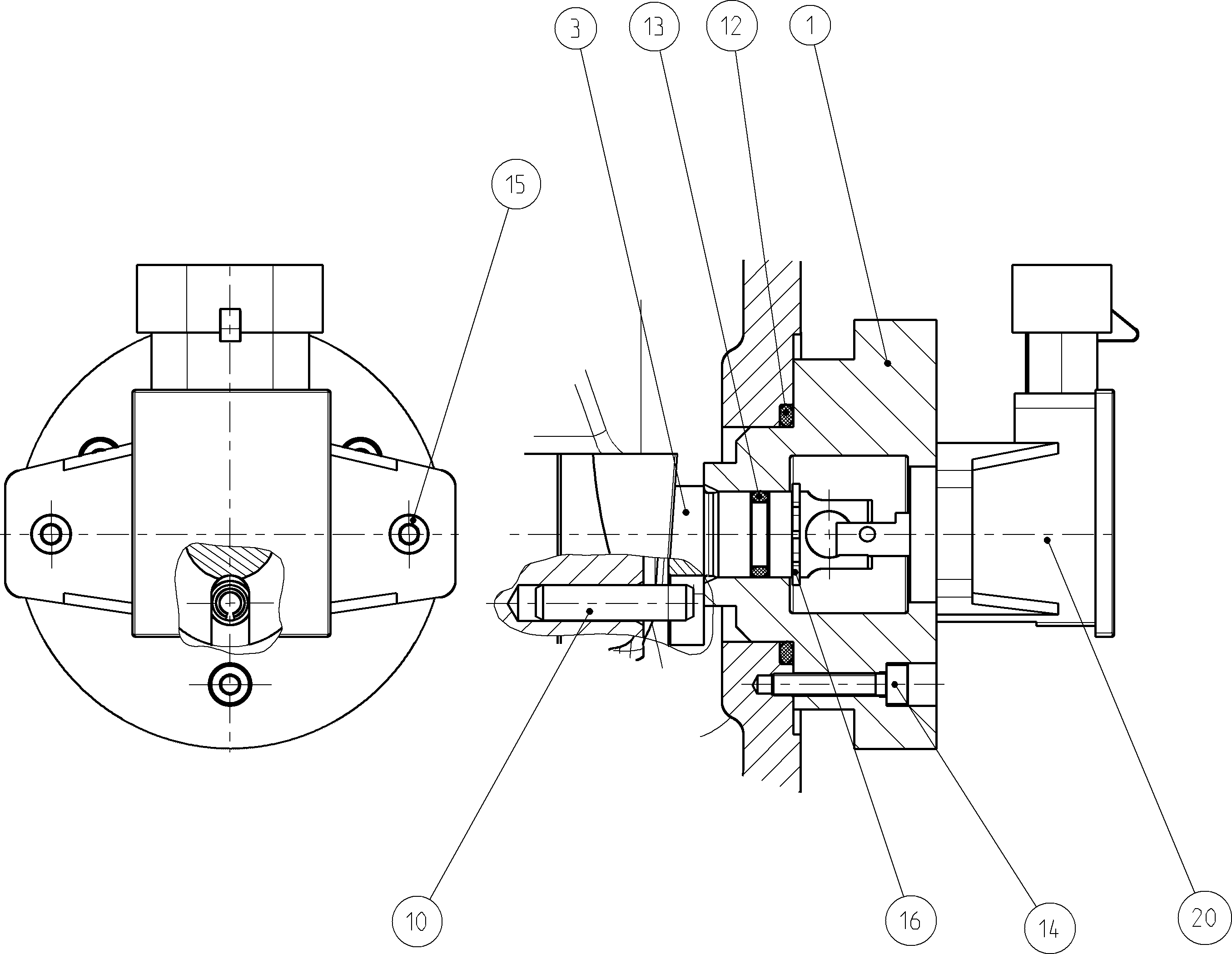 SWIVEL ANGLE SENSOR — Drawing
