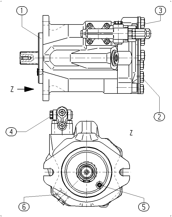 AL A10VNO 63 DFR1/52L-VRC11N00 -S1345 — Drawing