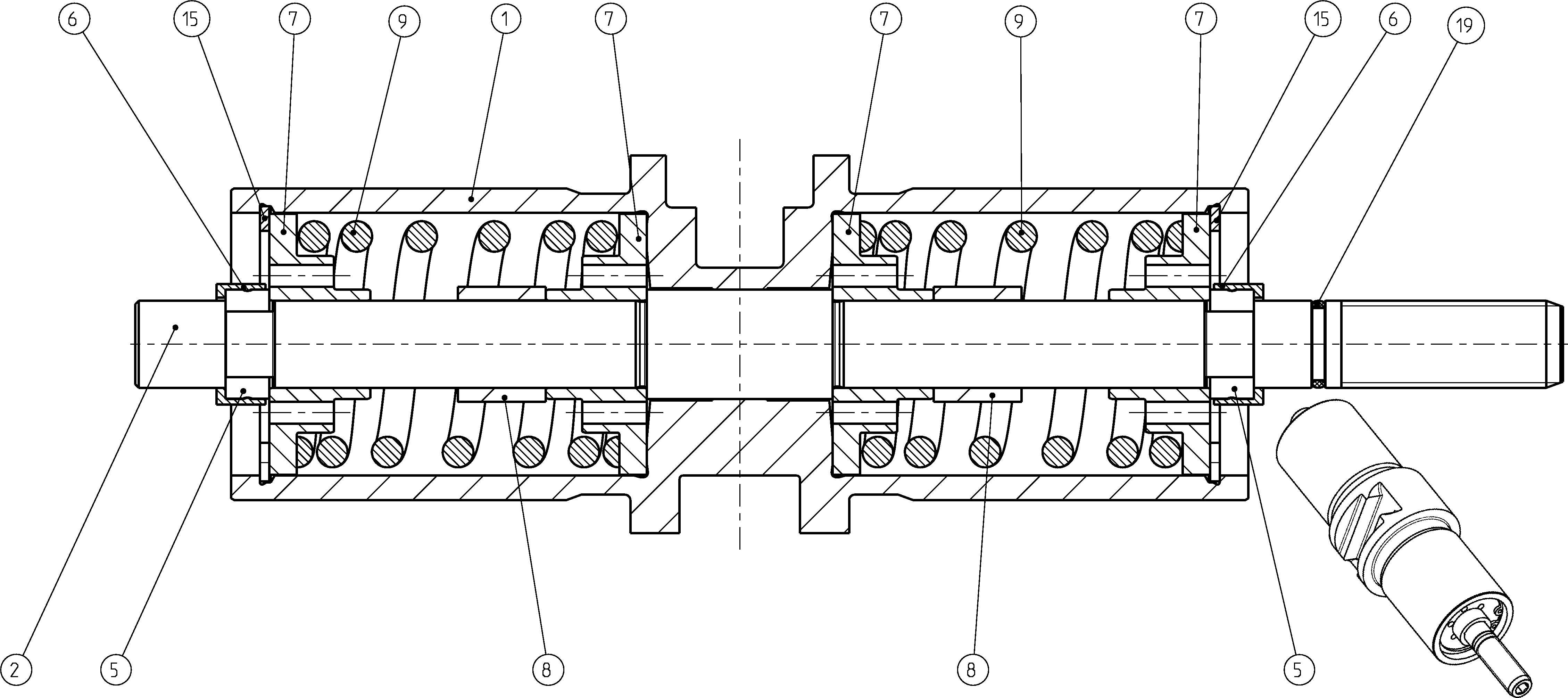 POSITIONING PISTON — Drawing