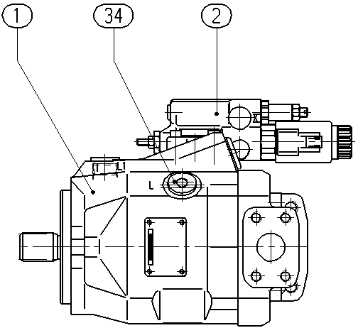 A A10V O 45ED 72/52L-VSC12N00P -S1457 — Drawing