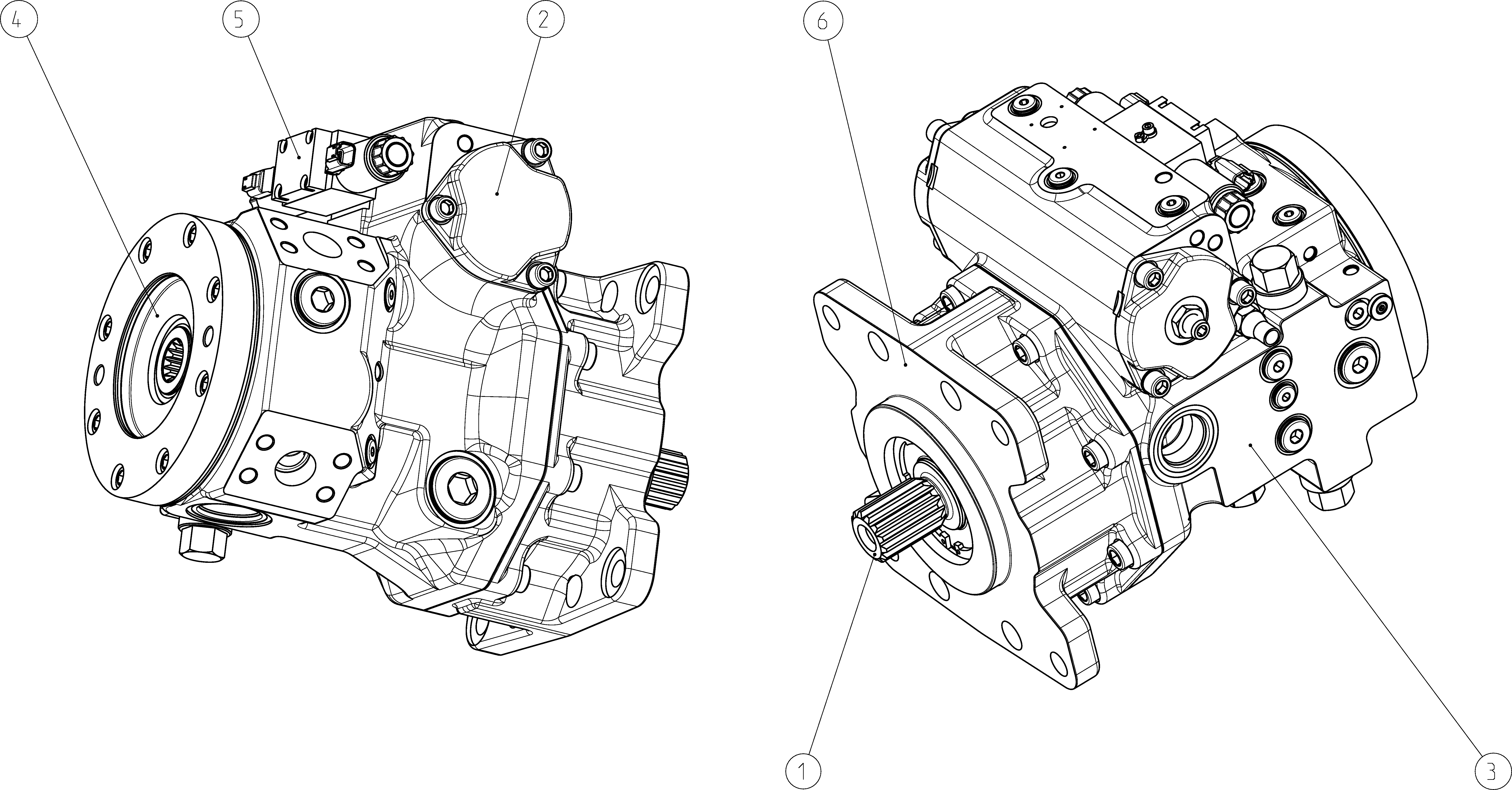 AXIAL-PISTON PUMP — Drawing