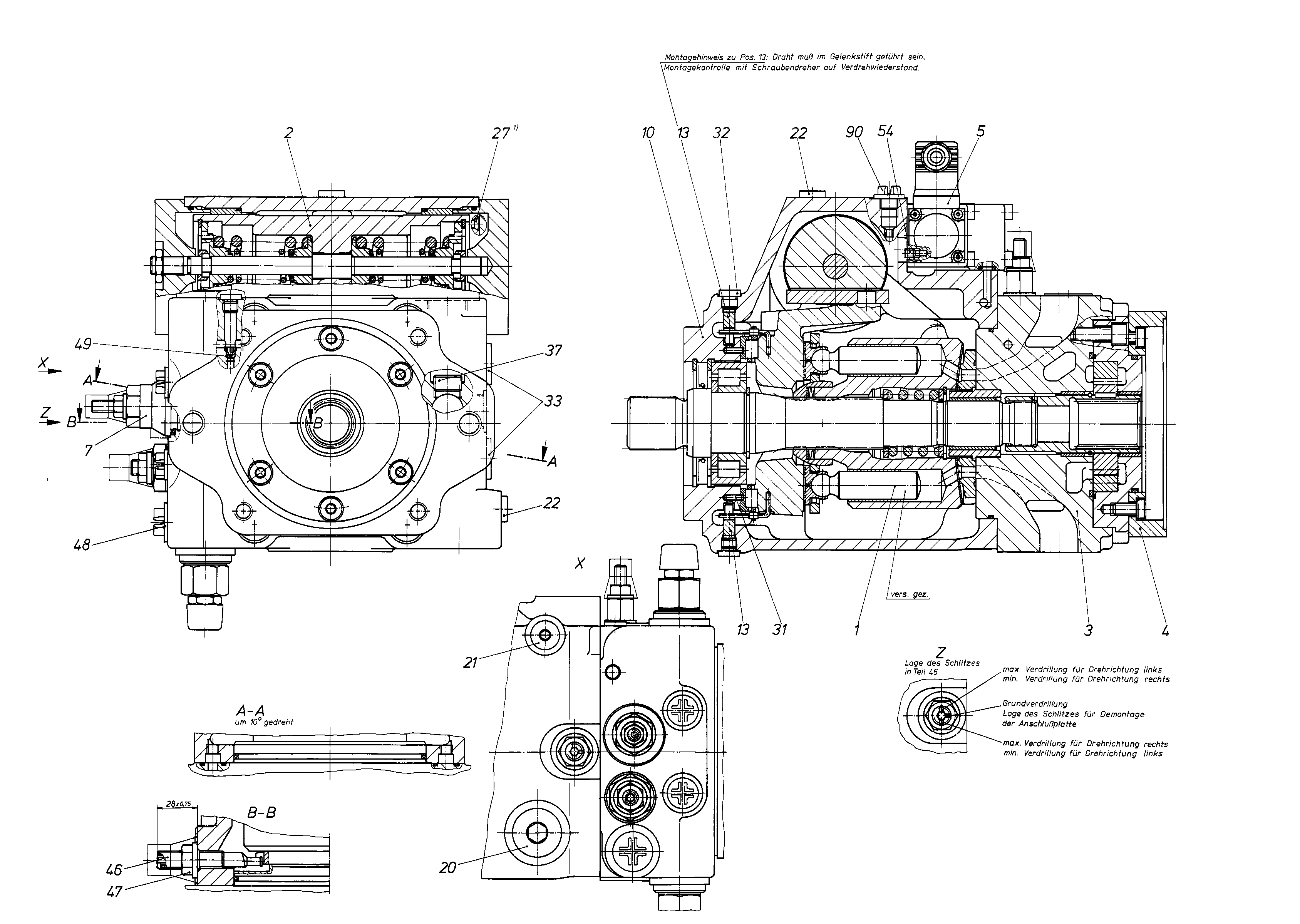 A4VG71DA2D2/32R-NZF02FXX1DH-S — Drawing