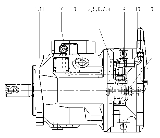 A A10V O 71 DFLR/31R-PSC12K07 -SO496 — Drawing