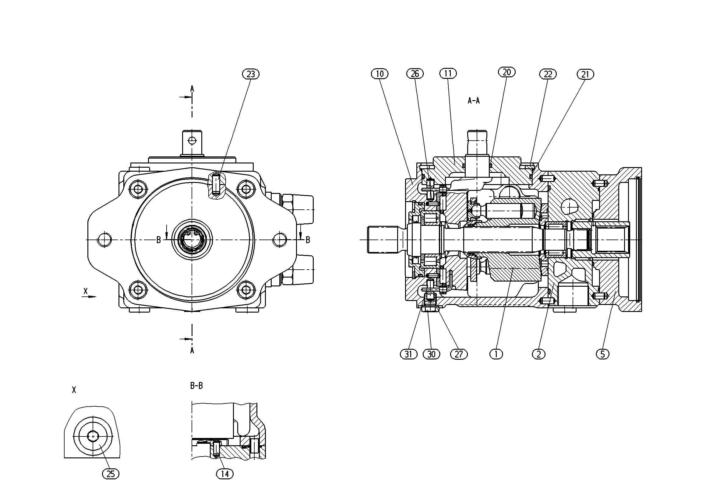 A11VG19MD1/10R-PSC16K021E — Drawing