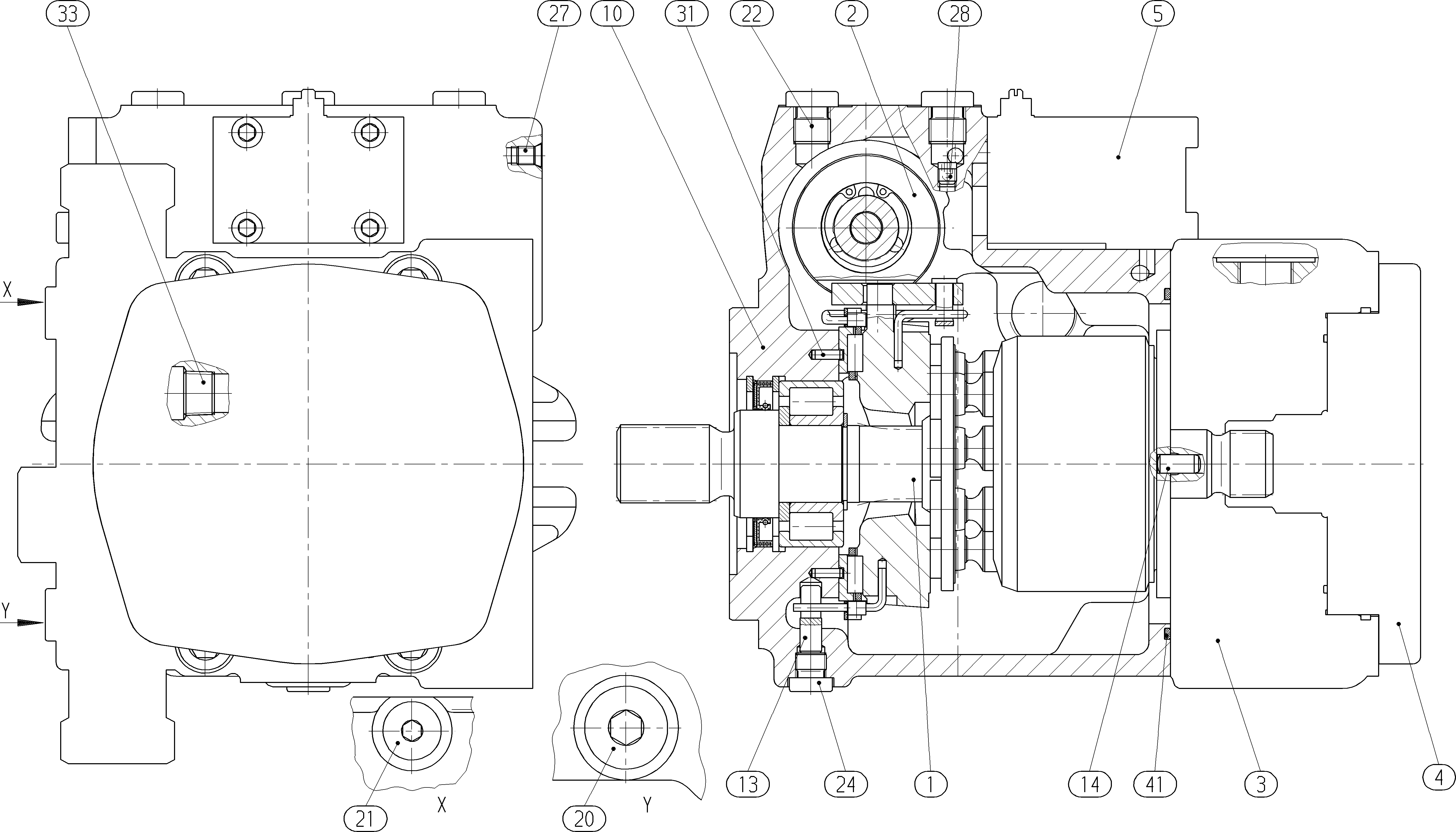 AA10VG28EP21/10L-NSC60F004DH — Drawing