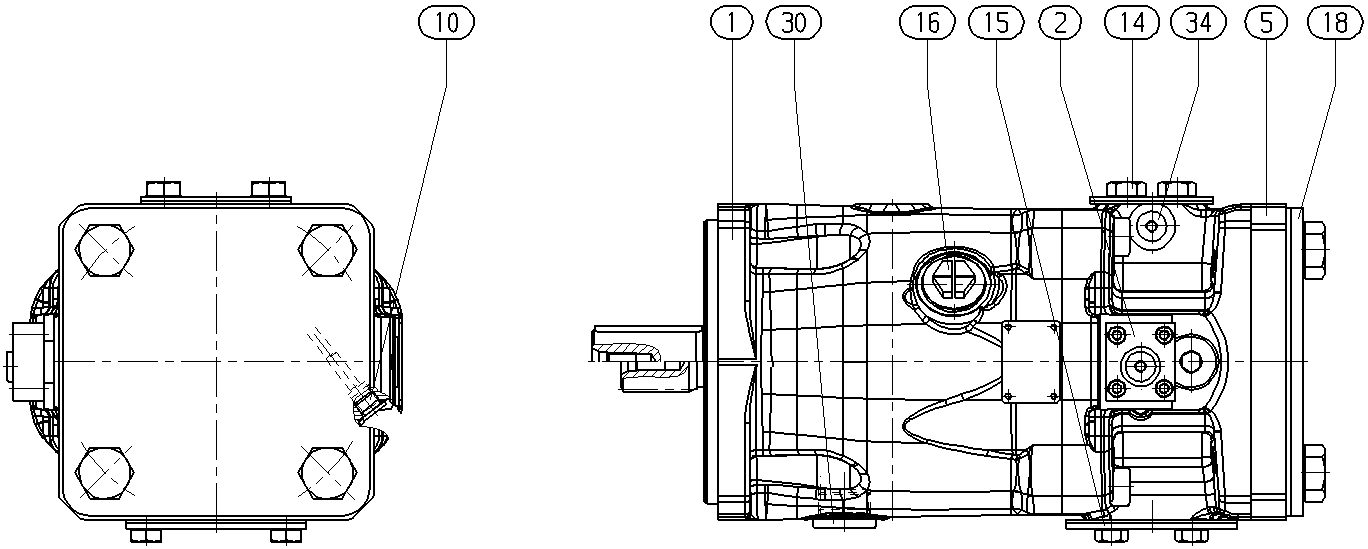AA10VSO71DFEH/32R-VPB32UB3 — Drawing