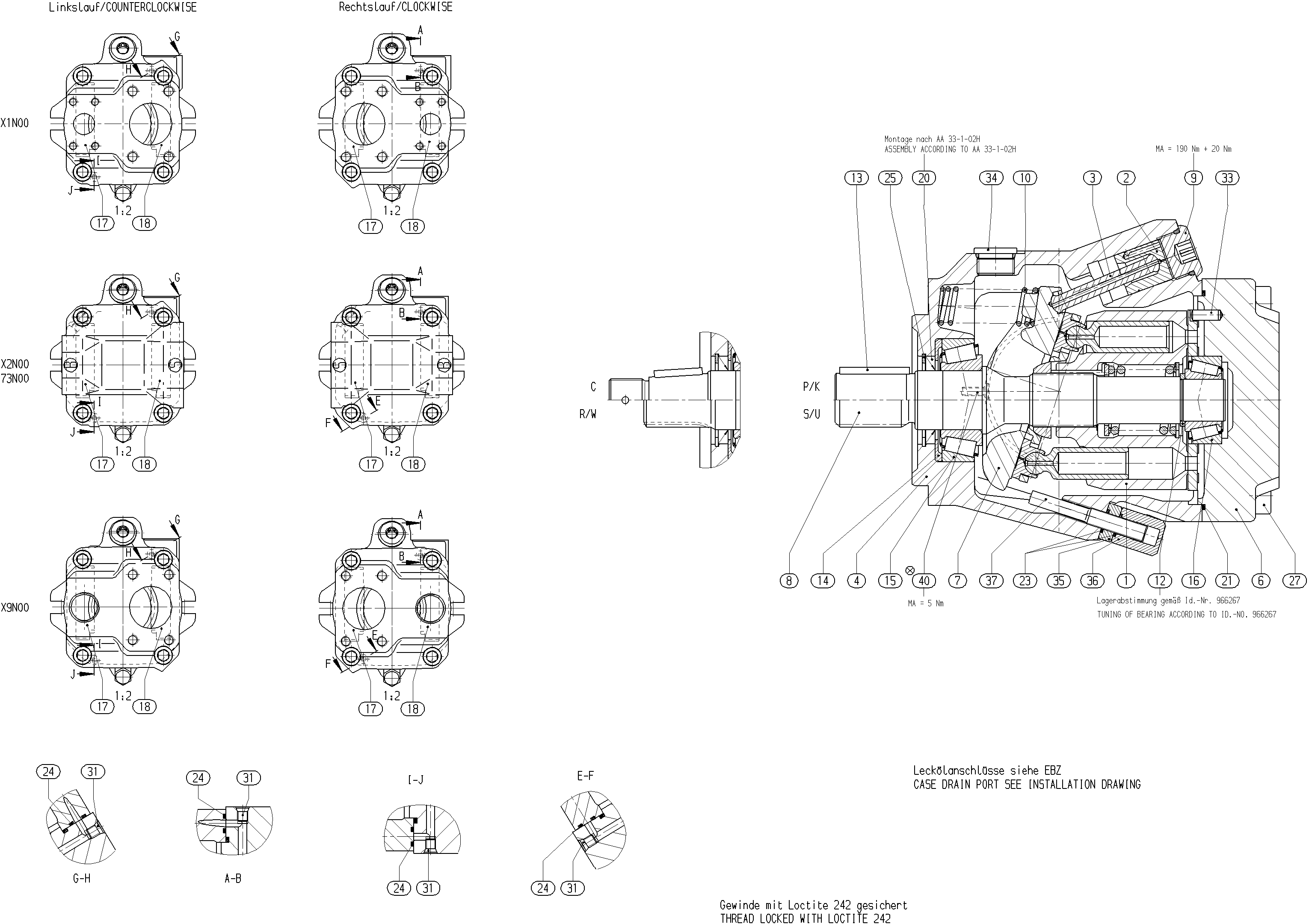 G A10V O 60 OV /52R-VWC11N00 -S1008 — Drawing