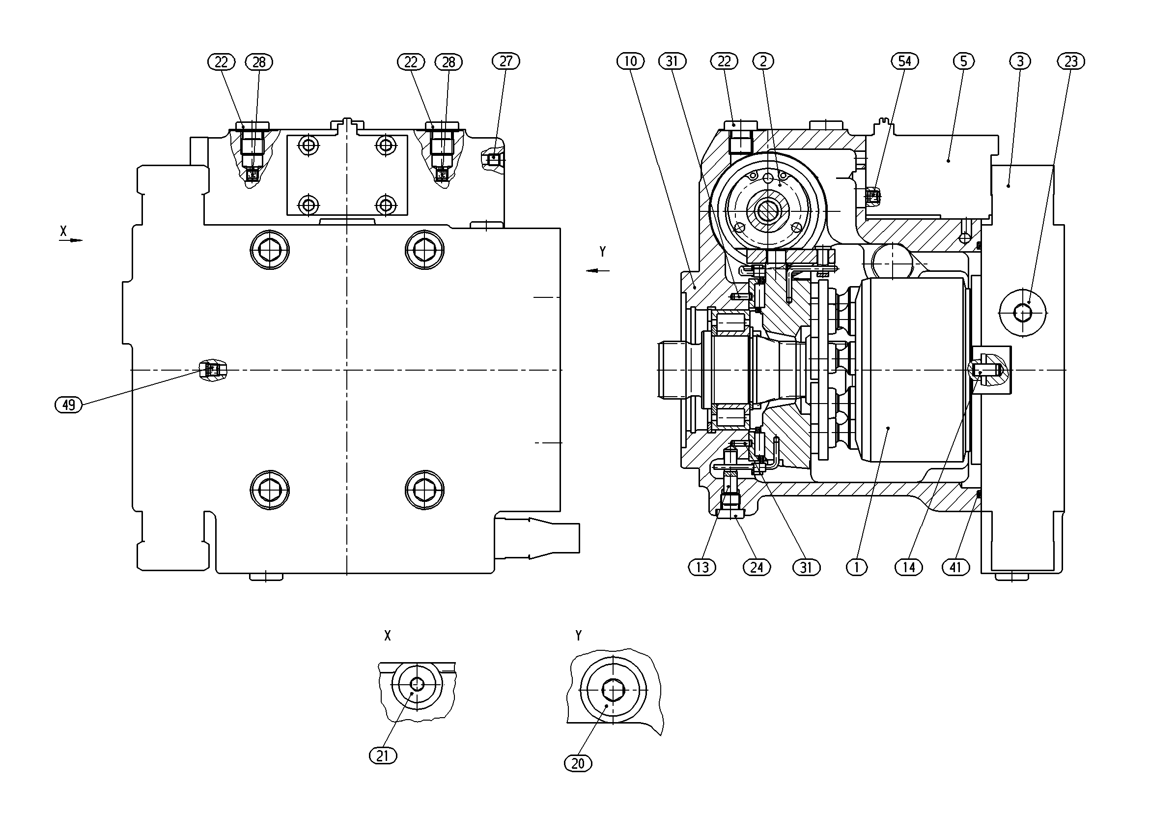 AA10VG45EZ1DM1/10R-NXCXXN003EC-S — Drawing