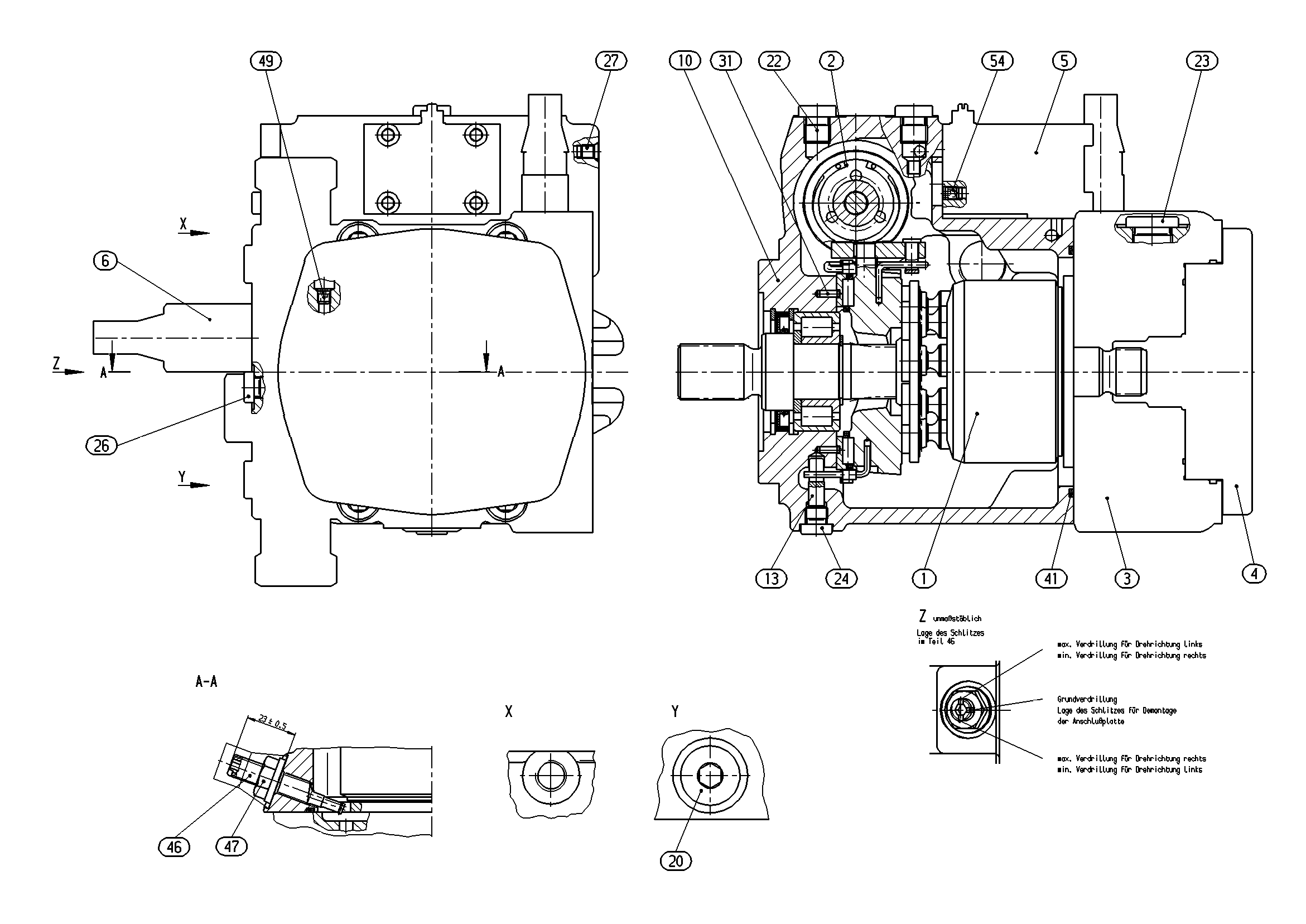A10VG28DA1D7/10R-NSC10F043SH — Drawing