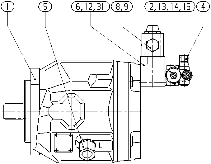 AXIAL-PISTON PUMP — Drawing