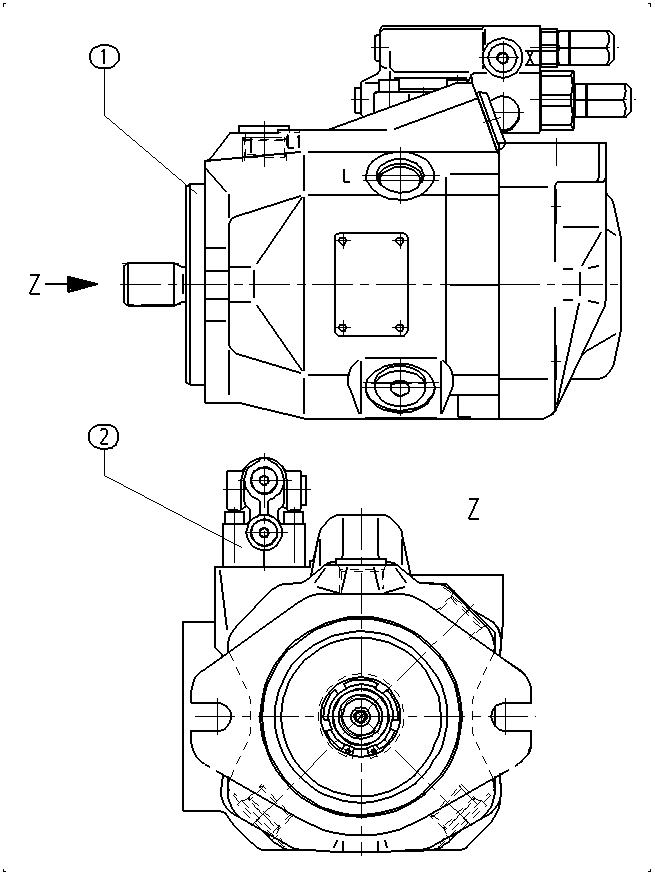 AA10VO45DFR1/52L-PUC13N00-SO710 — Drawing