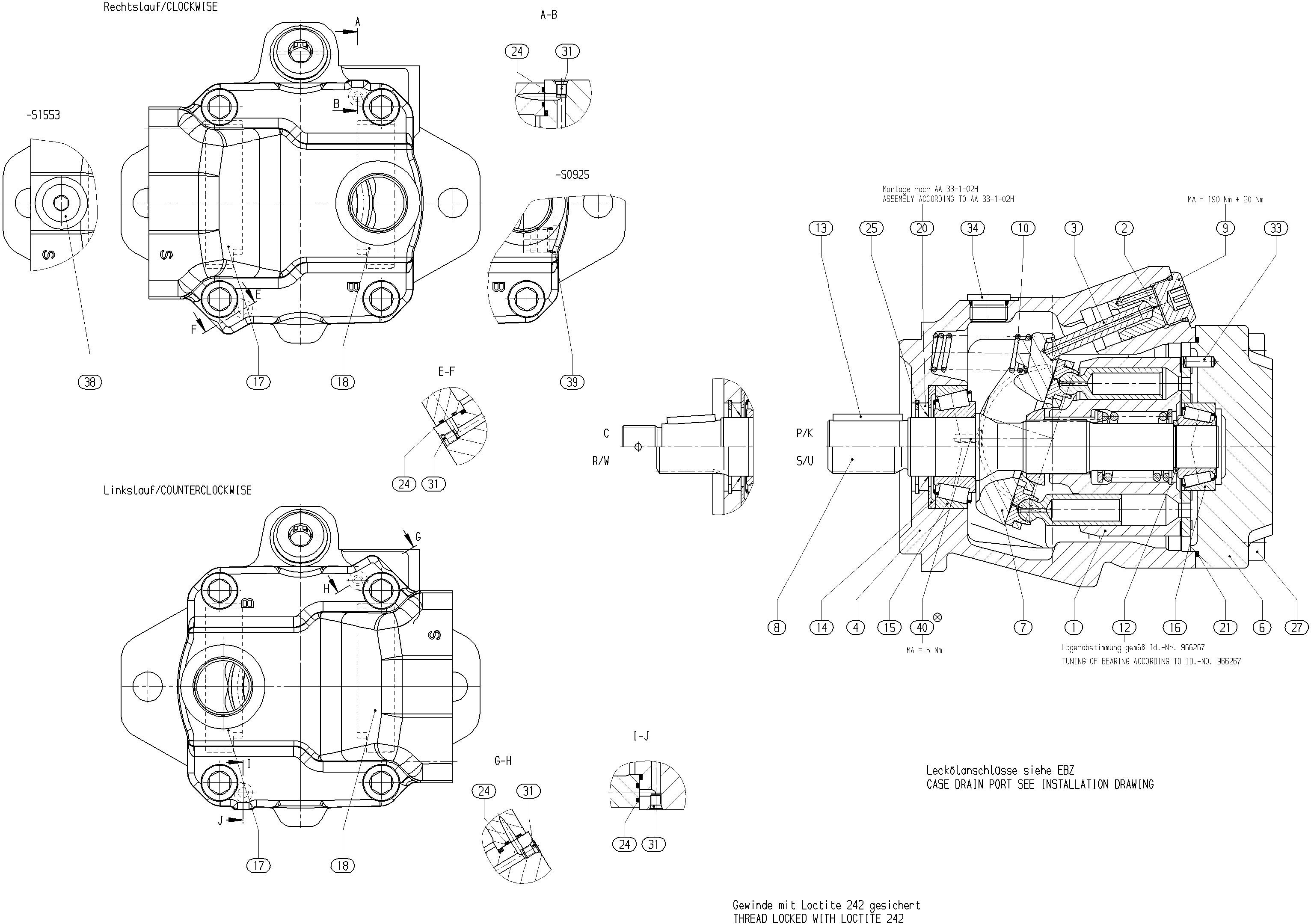G A10V O 60 OV /52R-VWC46N00 -S4024 — Drawing