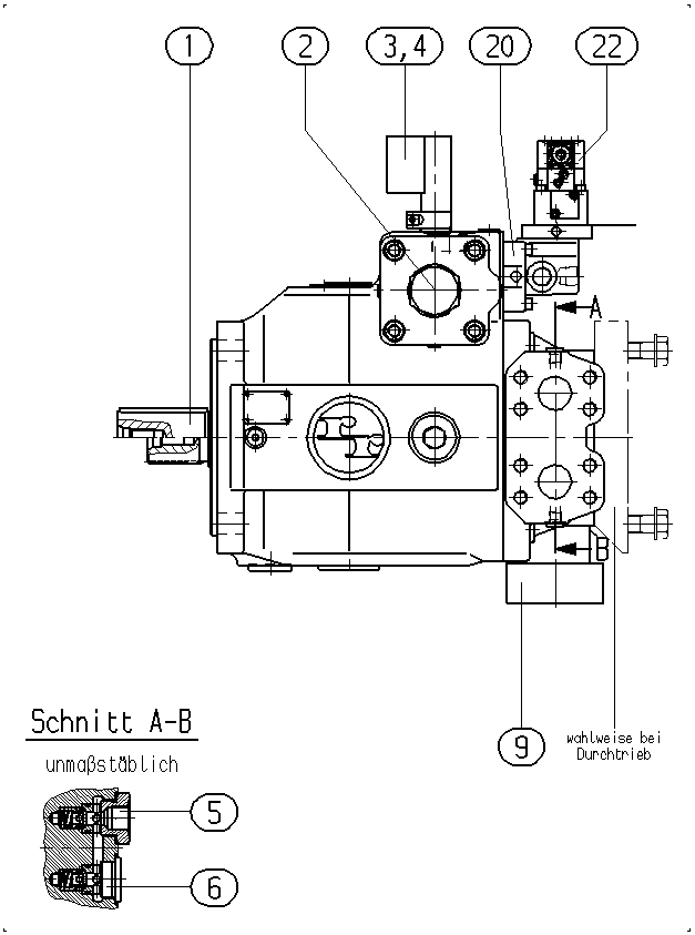 AXIAL-PISTON PUMP — Drawing