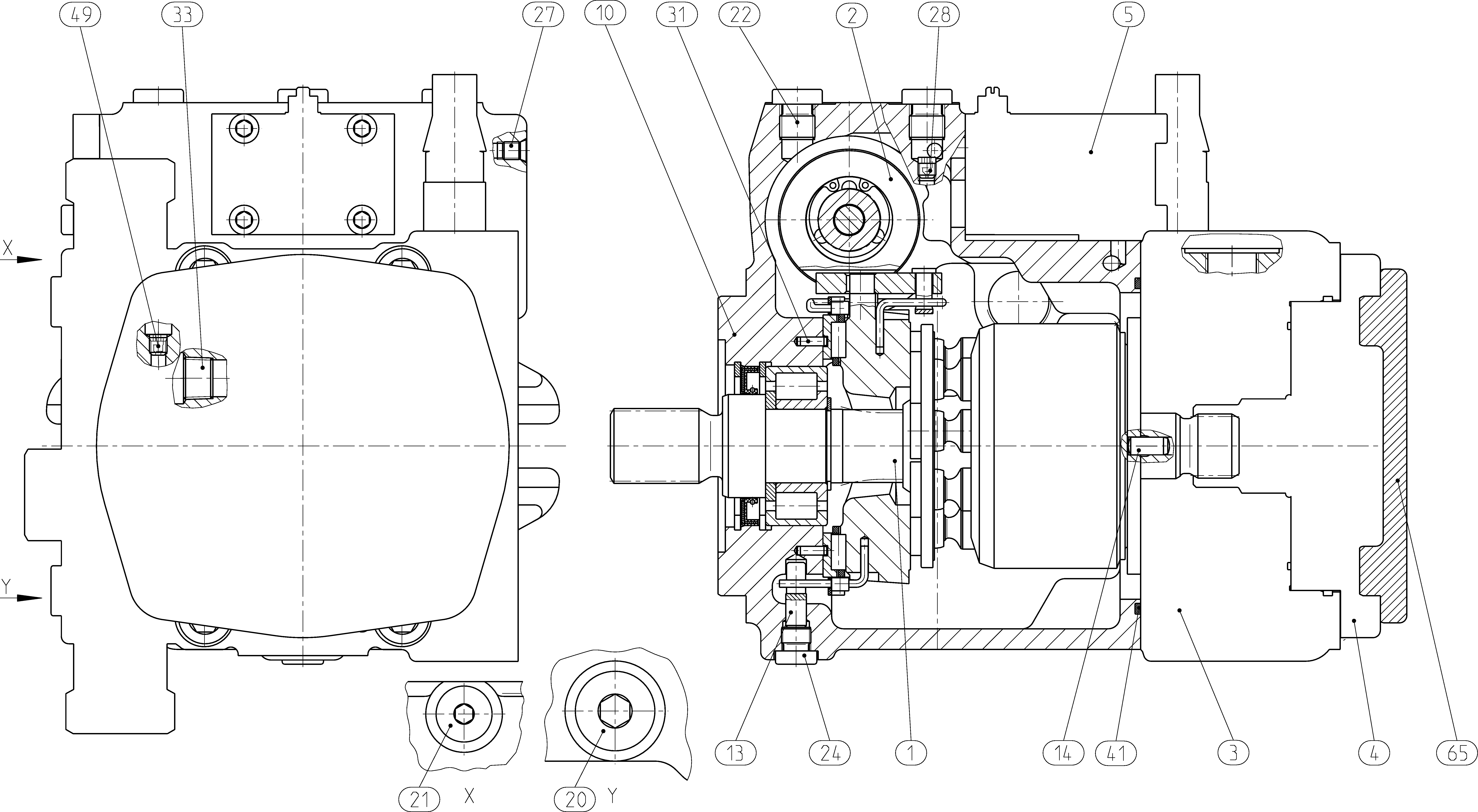 A10VG28EP2D1/10R-NSC10F015DH-S — Drawing