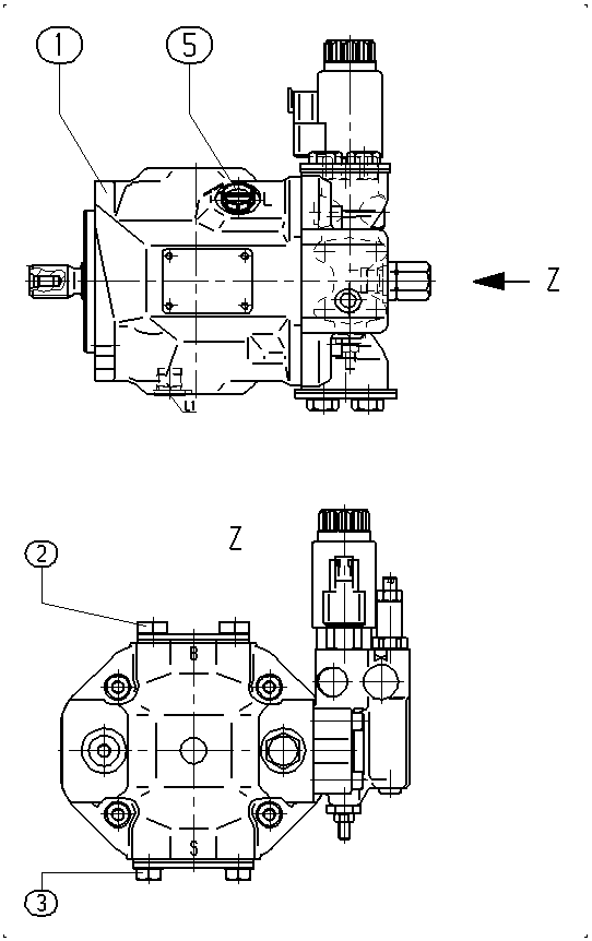 AL A10VSO 18ED 73/31L-VSC12N00 -S1833 — Drawing