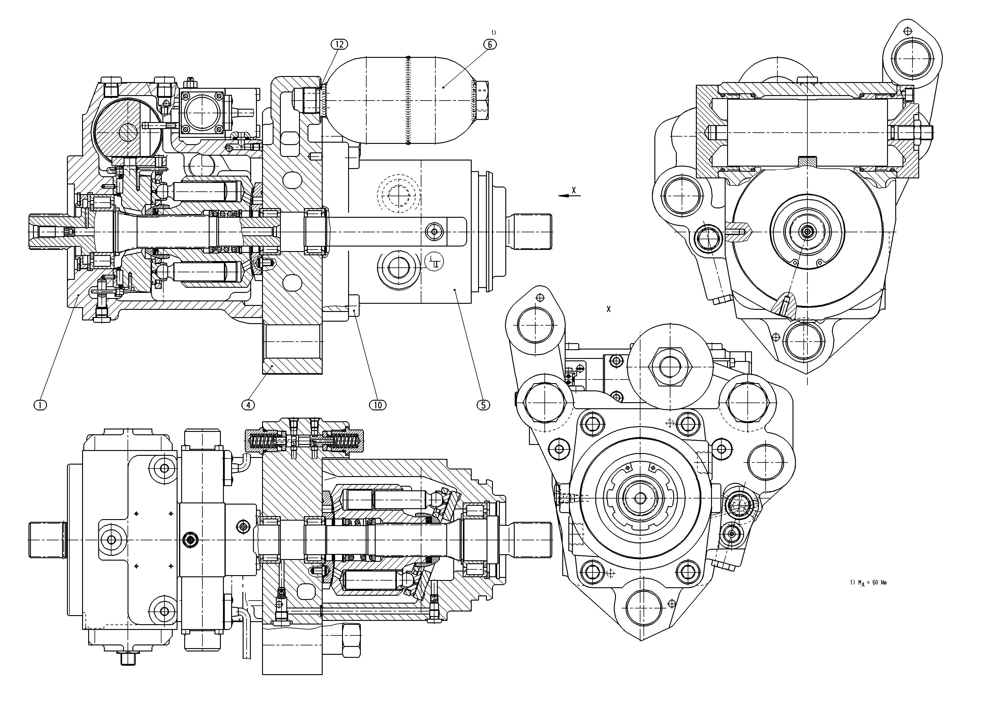 A4VG40EP1/X+A4FM40/X-ECCOM1,8MW3-W — Drawing