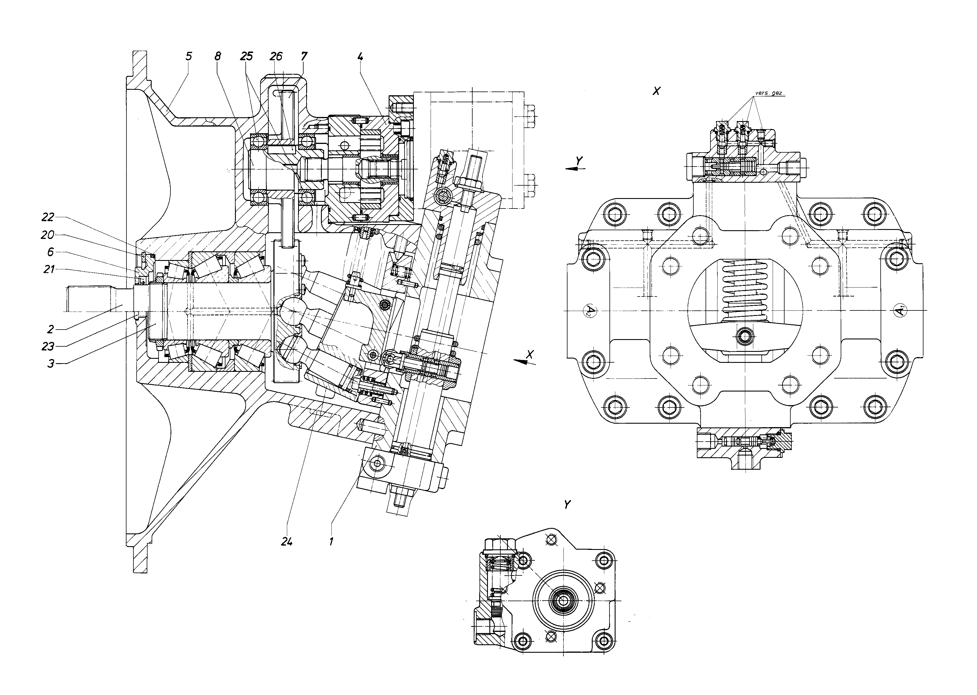 A8VO107SRZ/60R1-NZG05F48 — Drawing