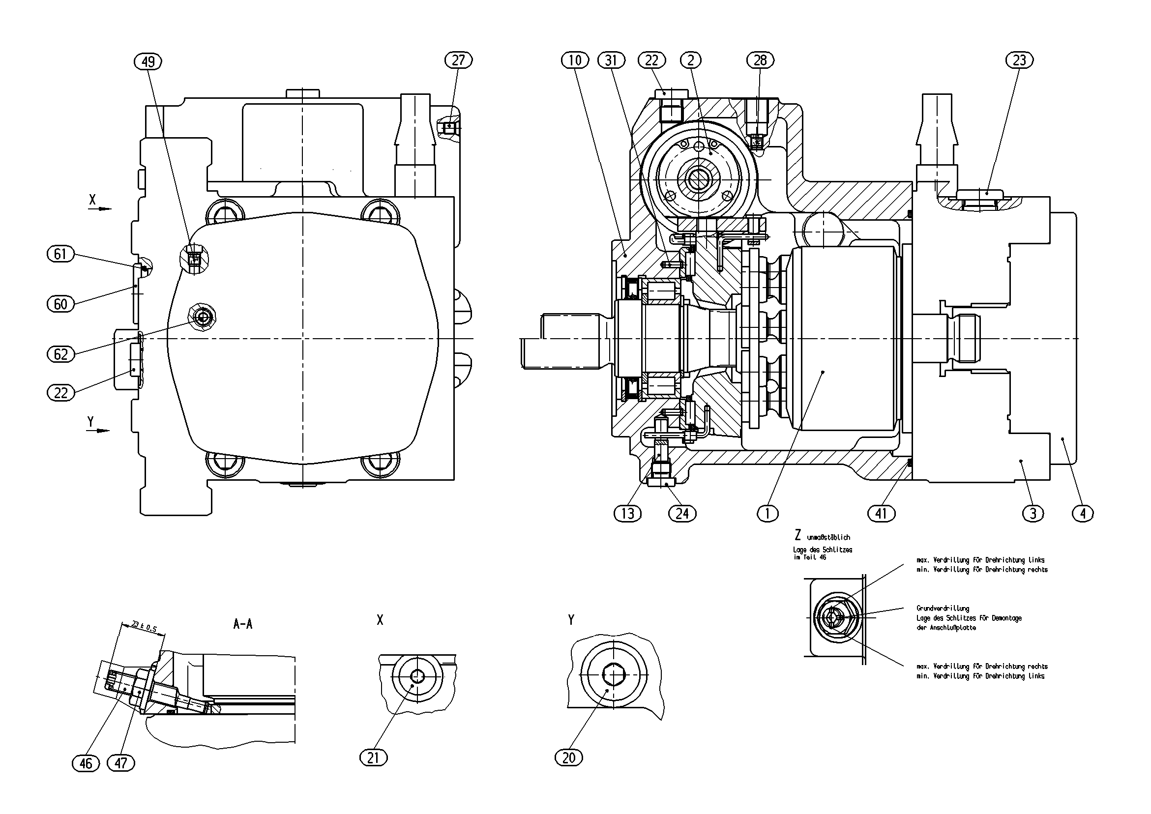 A10VG45DGDM1/10R-NSC10F023S-S — Drawing