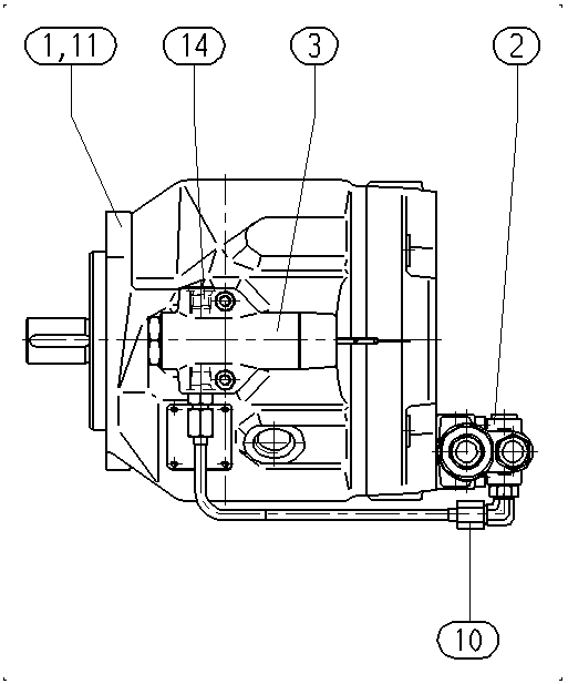 A A10V O 45 DFLR/31R-VKC11N00 -S1566 — Drawing