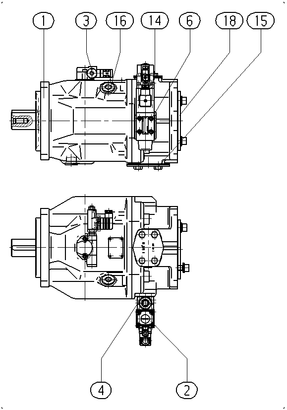 AAA10VSO140FE1D/31R-PKD62K05 — Drawing