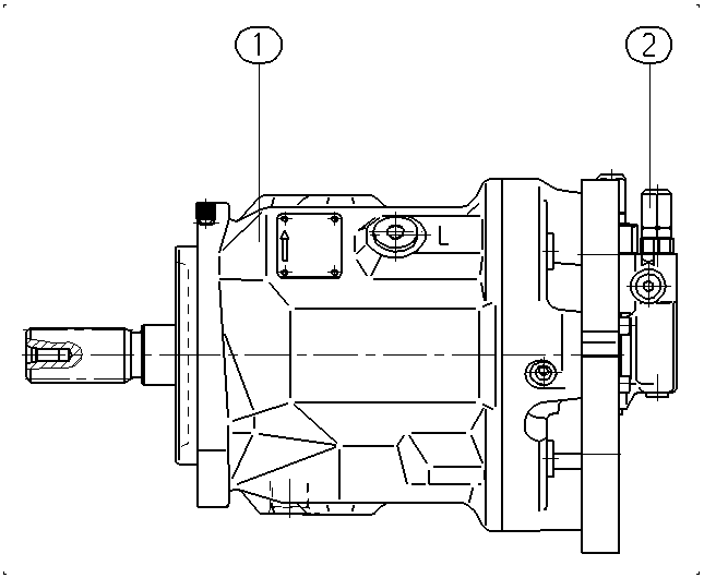 A A10V O 71 DR /31L-VSC93N00 -S1221 — Drawing