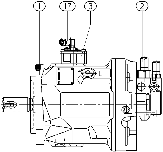A A10V O 71 DR /31L-VSC93N00 -S2586 — Drawing