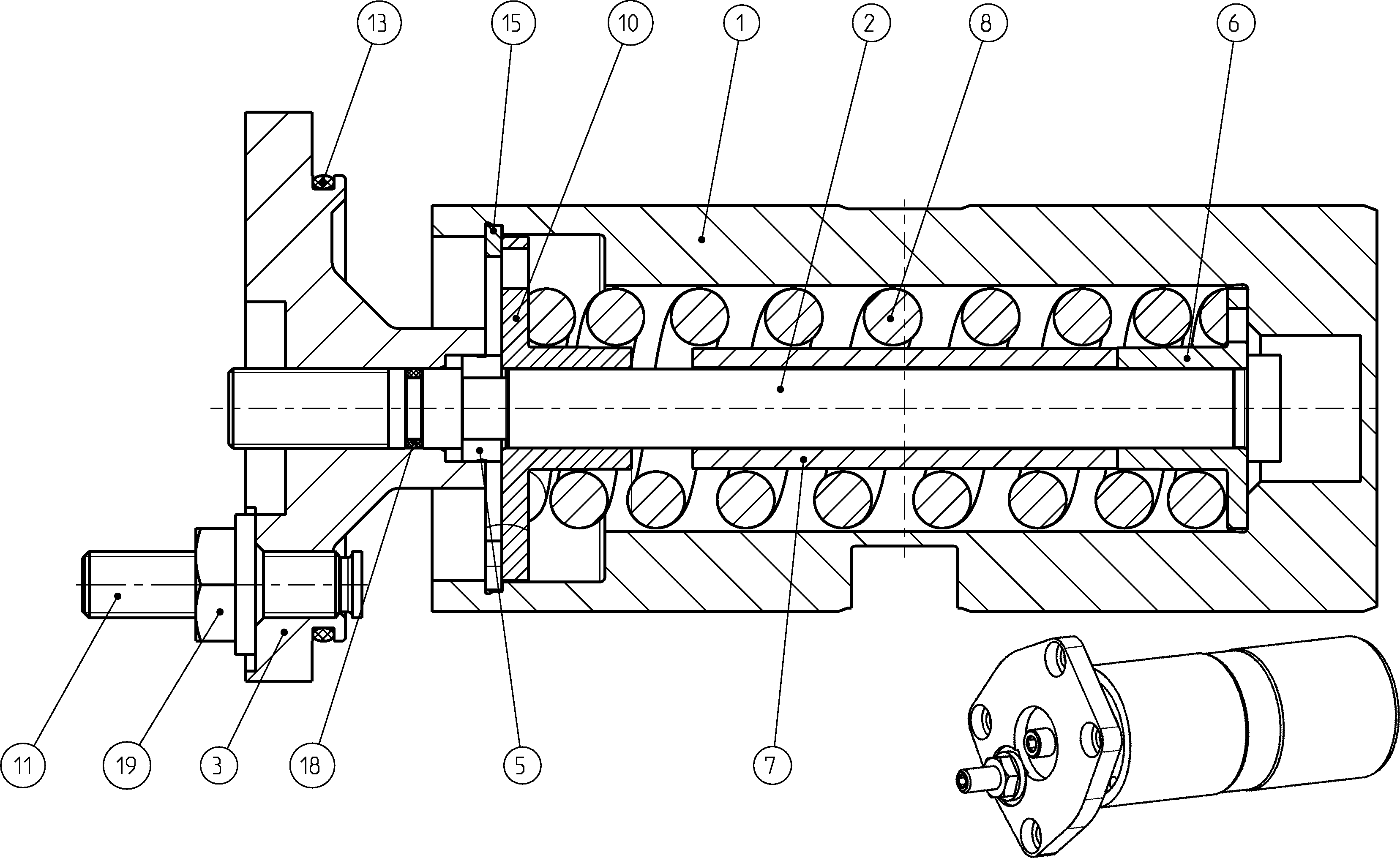 POSITIONING PISTON — Drawing