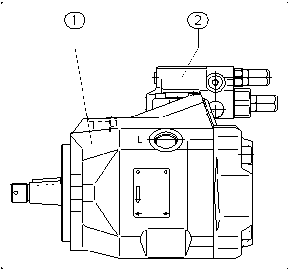 A A10V O 45 DFR1/52R-PCC61N00 — Drawing