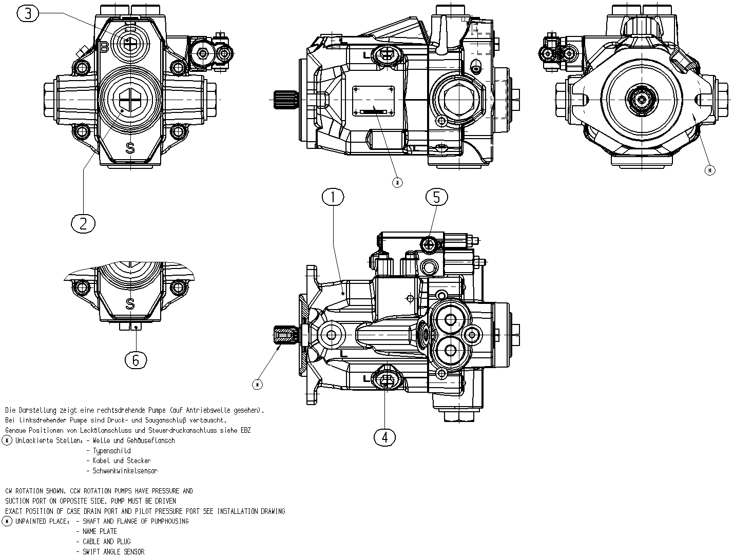 AL A10VWO 28 DFR1/52W-VSC70N00 -S3808 — Drawing