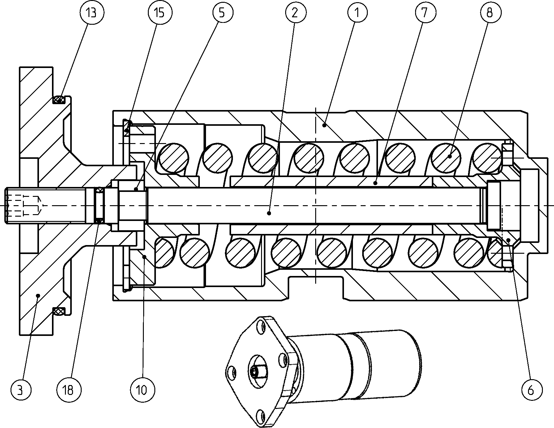 POSITIONING PISTON — Drawing